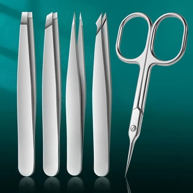 Kit de cuidado de pies de grado profesional, 5 uds., con tijeras para cutículas de acero inoxidable, pinzas y herramientas para uñas, portátiles, herramientas para el cuidado de los pies