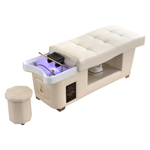 Mesa de Massagem XinSheng com SPA para Cabeça e Fumigação, Cama de Shampoo para Salão, para Lavagem de Cabelo, Bem-Estar e Uso Comercial