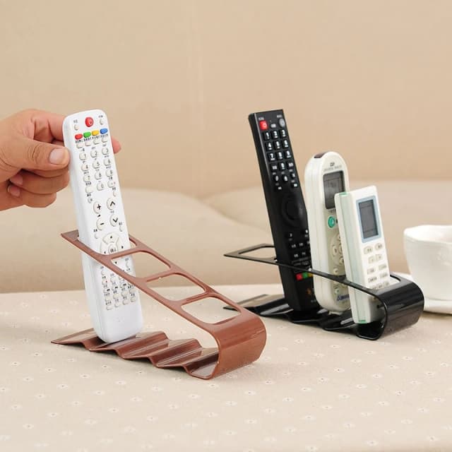 Organizador de Control remoto de 4 compartimentos, estante de almacenamiento de escritorio creativo, soporte de plástico, organizador de escritorio multiusos