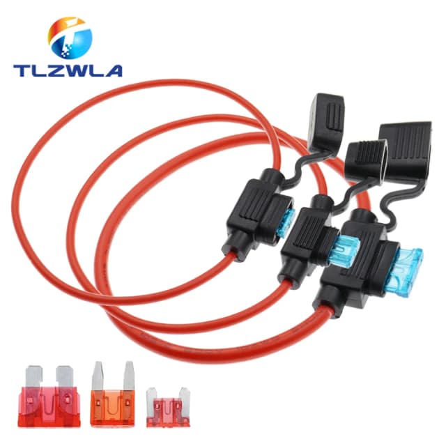 Mini portafusibles automático pequeño y mediano, resistente al agua, 32V, 18/1614/12/10AWG y fusible de cuchilla para coche, 3A, 5A, 7,5a, 10A, 15A, 20A, estándar/Mini/Micro