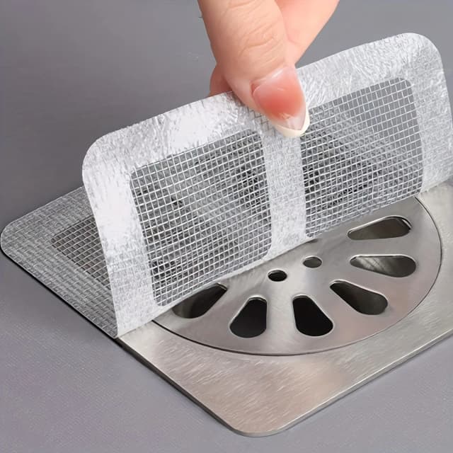 Adhesivo para drenaje de suelo, red de filtro de pelo autoadhesiva a prueba de insectos para baño, filtro de alcantarillado, red de malla antibloqueo para cocina