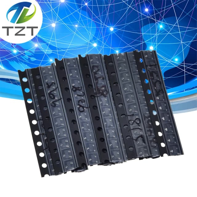 TZT S9013 S9014 S9015 S9018 MMBT3904 MMBT3906 SS8050 SS8550 2N5551 2SC1815 Total 10 tipos X10 piezas = 100 piezas