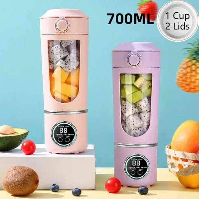 Nuevo licuadora portátil para batidos, batidos, 700ML, varios colores, 12 cuchillas, mezcla rápida, exprimidor de botellas 2 en 1