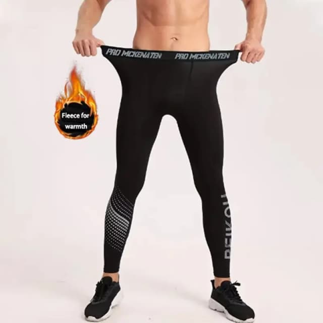 2025 nuevos pantalones térmicos para hombres, pantalones deportivos ajustados y pantalones ajustados de alta elasticidad gruesos de otoño e invierno