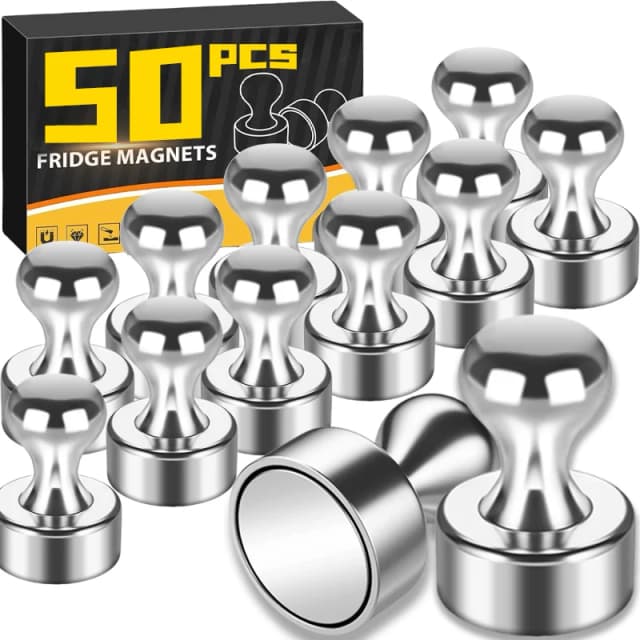 Chinchetas magnéticas portátiles de Metal para pizarra blanca, imanes fuertes, chinchetas para nevera, herramientas de almacenamiento para el hogar, 1-50 Uds.