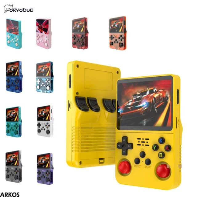 Consola de videojuegos portátil R36S ARKOS Retro, IPS genuino de 3,5 pulgadas, múltiples colores disponibles, reproductor portátil con pantalla, juego de 64GB