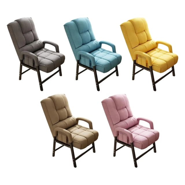 Silla reclinable ajustable con asiento acolchado, estructura de Metal, cómoda silla de ordenador para oficina, silla ergonómica para juegos