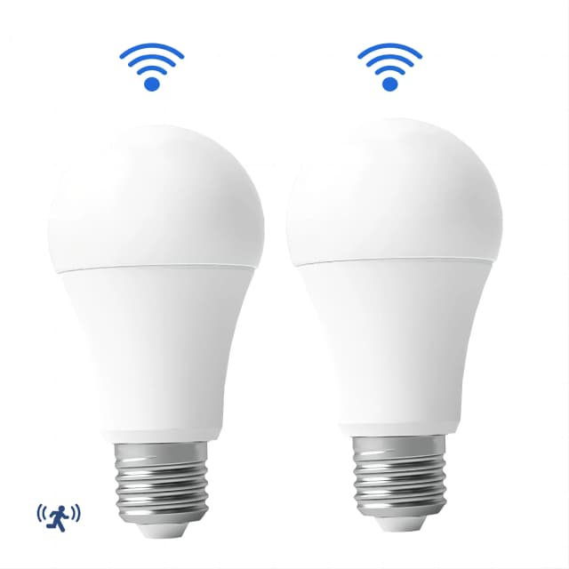 Bombilla LED con Sensor de movimiento, 6W, 9W, 12W, 15W, 18W, 20W, E27, lámpara de luz con Sensor de Radar, lámparas de 110V, 220V para camino de escalera del hogar, 1 ud.