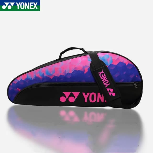 Yonex-男性と女性のための本物のバドミントンバッグ、3つのラケット、スポーツハンドバッグ、複数の収納スペース、スポーツアクセサリー