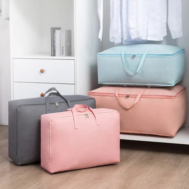 Bolsa de almacenamiento de ropa de gran capacidad, armario impermeable, organizador de guardarropa, colcha, almohada, manta, organizador, almacenamiento de ropa de cama a prueba de polvo