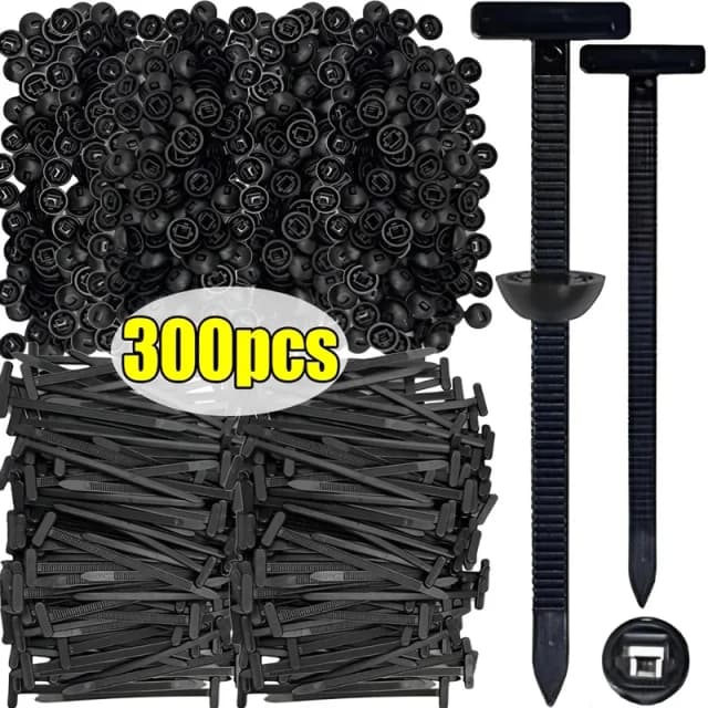 300 Uds. Hebilla de brida de Cable Universal de nailon, soporte de bridas de nailon autoblocante de alta resistencia, herramienta de bridas de Cable de plástico multiusos