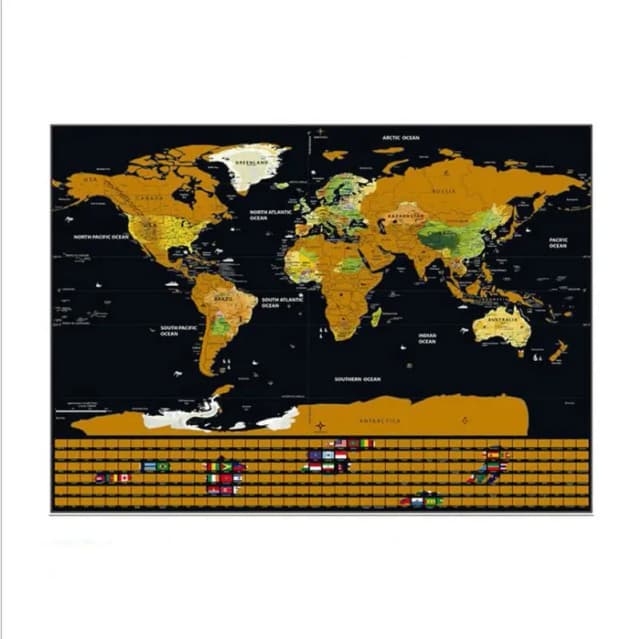 消去世界旅行マップスクラッチオフ世界地図旅行スクラッチマップ 42*30 センチメートルルームホームオフィス装飾壁ステッカー