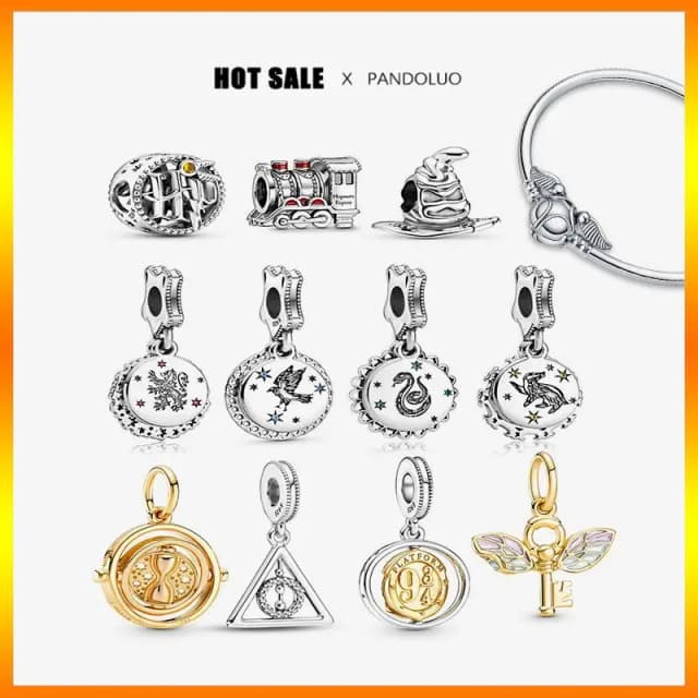 Marca De juguetes calientes Harry Potter S925 cuentas De plata aptas para pulsera Original Pandora Harry Potter Plata De Ley DIY joyería encanto