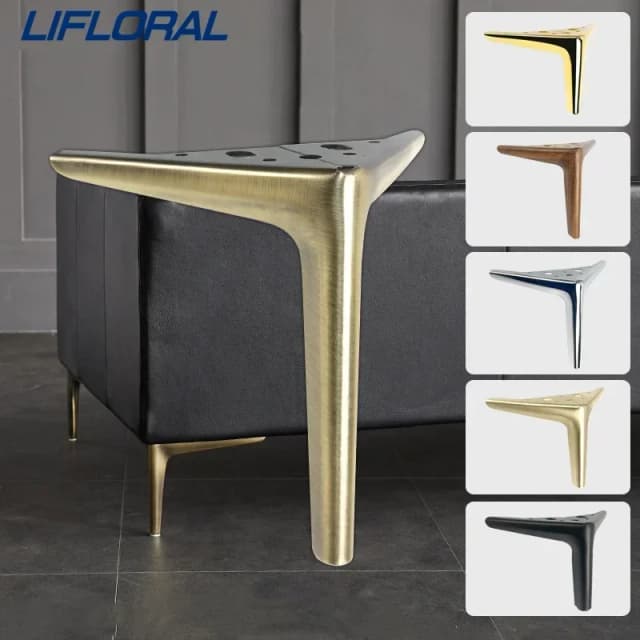 4 unids/set muebles pies para mueble de TV sofá mesa de centro mueble de baño cajón gabinete pata soporte de Metal pies carga 800KG