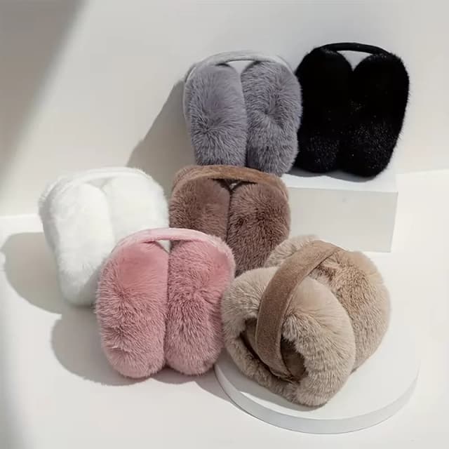固体ソフトぬいぐるみ耳保温冬のイヤーマフ女性男性ファッション屋外耳介保護イヤーマフ耳カバー