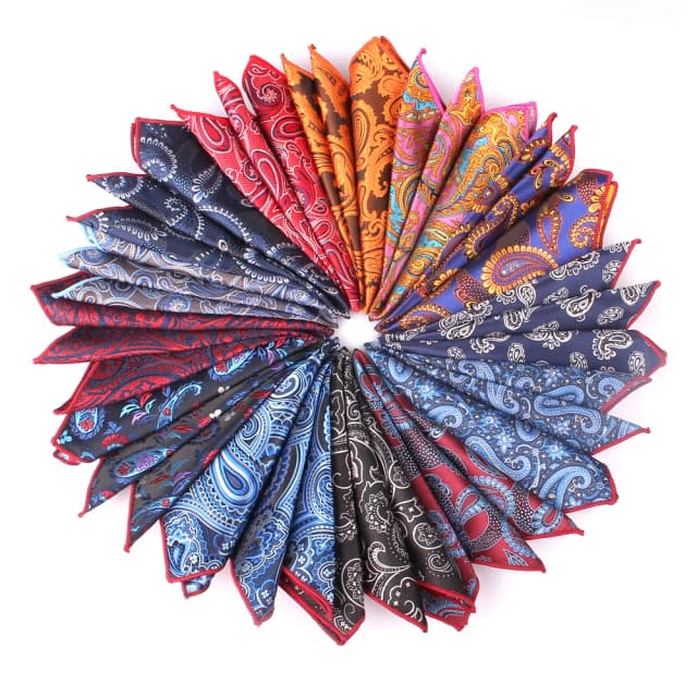 Męskie kieszonkowe kwadratowe garnitury Hanky dla mężczyzn kwiatowe męskie chusteczki garnitur Casual kwadratowa chusteczka ręczniki na imprezę 25 cm x 25 cm