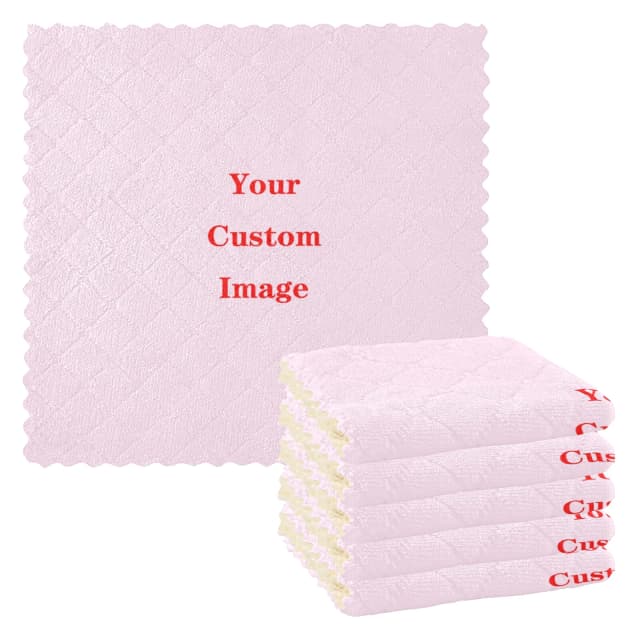Nuevo Paquete de 6 paños para platos, trapos con patrón personalizado, toallas absorbentes de microfibra para platos, toallas de limpieza reutilizables, paños de cocina de 11X11'