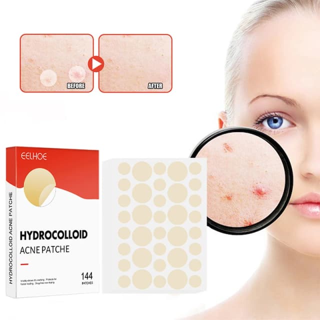 144 unids/set cuidado de la piel de la cara parche para espinillas de acné 2 tamaños Invisible curación profesional absorbente pegatina de punto que cubre para hombres y mujeres