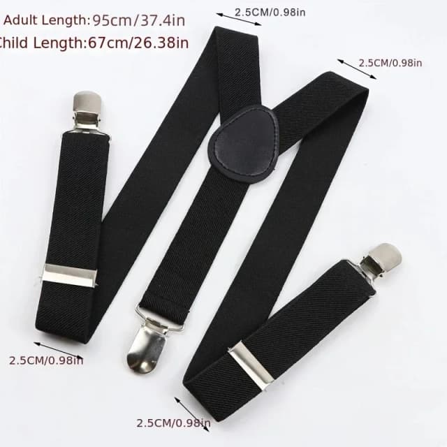 Tirantes Resistentes para Hombre, Tirantes Ajustables de Alta Elasticidad con 3 Clips Fuertes para Sujetar Pantalones, Ideales para Bodas