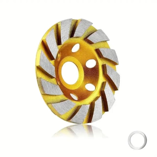 Rueda de copa de molienda de diamante Turbo de hormigón de 4 pulgadas, ruedas de amoladora angular de alta resistencia de 12 segmentos para amoladora angular