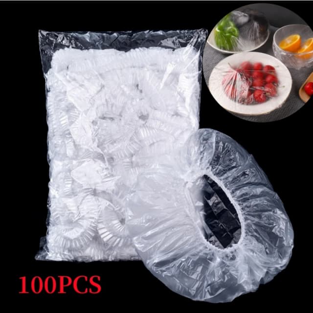 100/50/20 piezas cubierta desechable para alimentos bolsa de almacenamiento de frutas y verduras de calidad alimentaria bolsa de plástico elástica tazón taza cocina bolsa de mantenimiento fresco