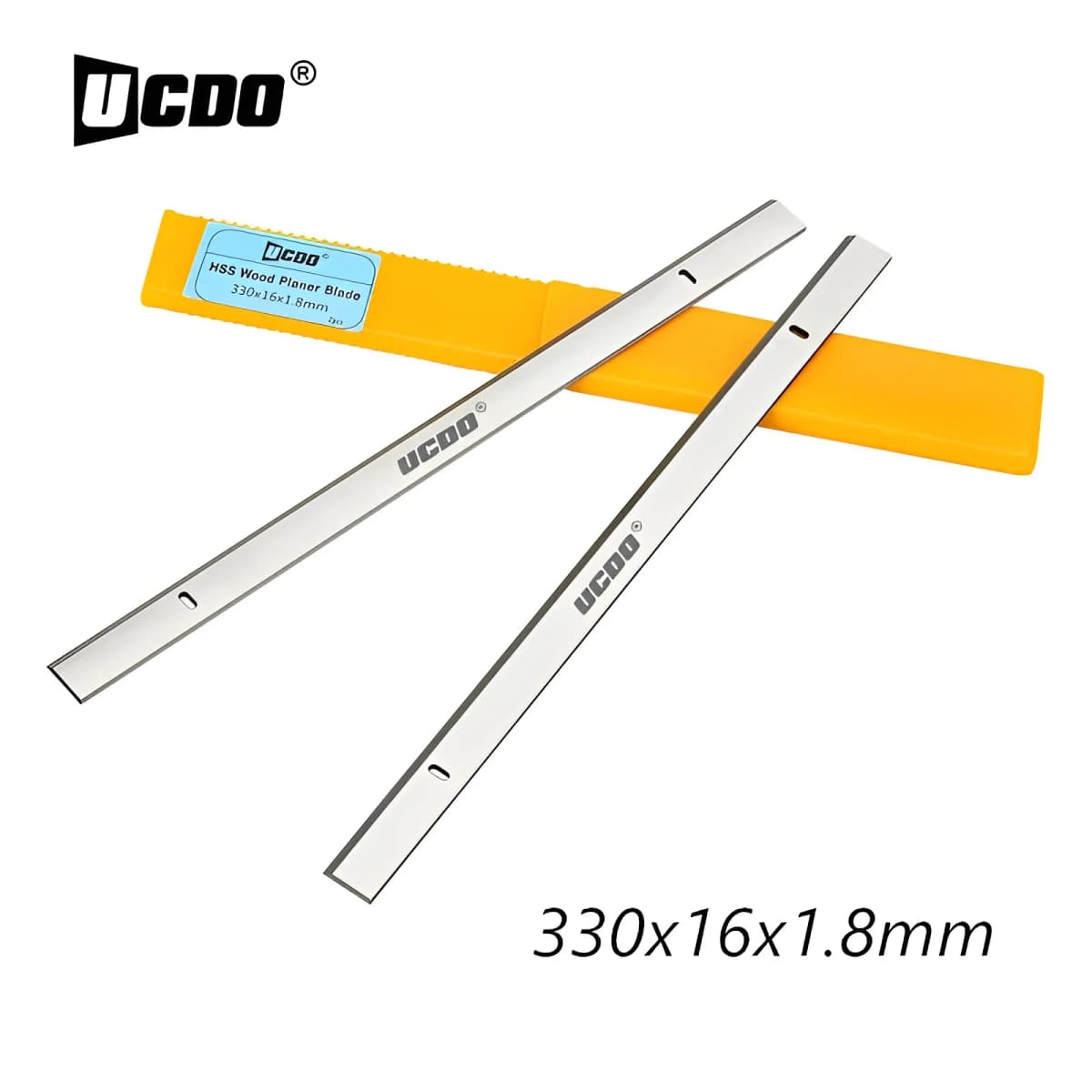 UCDO-cuchillo cepillador HSS, 2 piezas, 330x16x1,8mm de espesor, para VEVOR M1B-LS-3301, 13 "de grosor