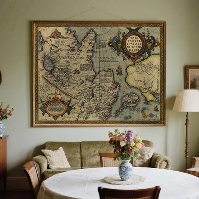 Herramientas educativas de geografía, póster de mapa vintage, pintura artística sin marco, suministros de estudio para sala de estar, herramienta de viaje, arte de pared, regalo
