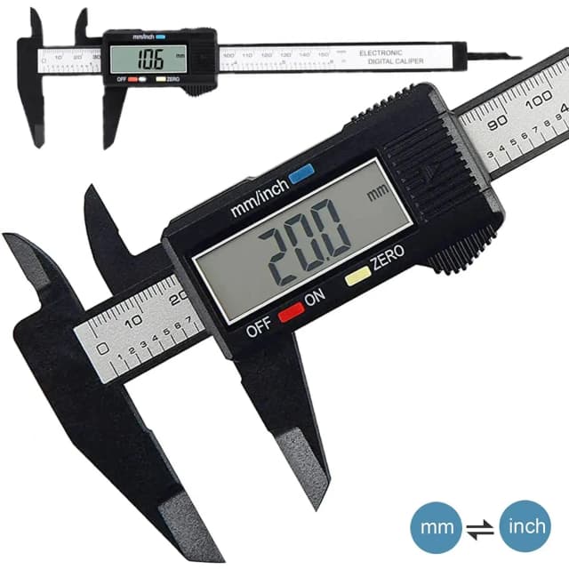 Calibrador Digital electrónico de 150mm y 100mm, calibrador Vernier con esfera de fibra de carbono, micrómetro, regla Digital, herramienta de medición