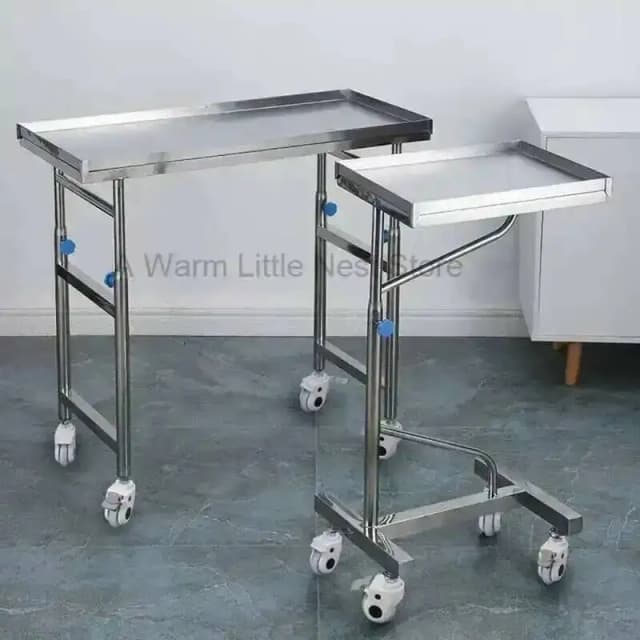 Carro auxiliar, herramienta, bandeja médica de lujo, carritos de salón de acero inoxidable, carrito organizador de muebles de salón creativo con ruedas