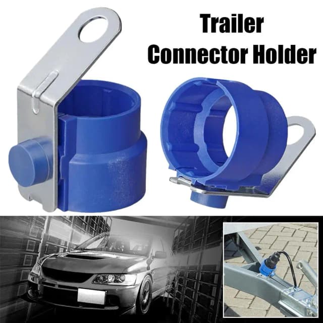 Cubierta redonda para estacionamiento, soporte para enchufe de remolque, soporte ABS, conector fijo para remolque para enchufes de remolque de 7 /13 pines, accesorios para coche