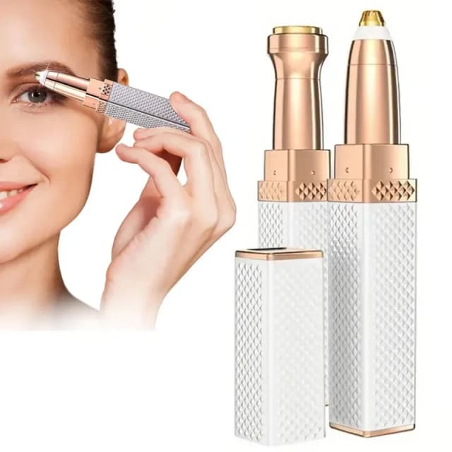 Afeitadora de lápiz labial multifuncional 2 en 1 con luz LED, afeitadora de pelo para axilas y piernas, afeitadora eléctrica para cejas, utensilio para eliminar el pelo para mujeres