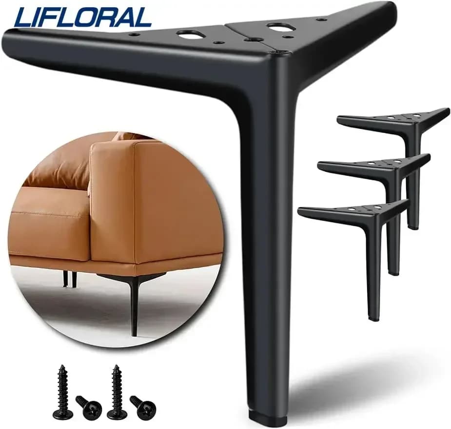 4 unids/set muebles pies para mueble de TV sofá mesa de centro mueble de baño cajón gabinete pata soporte de Metal pies carga 800KG