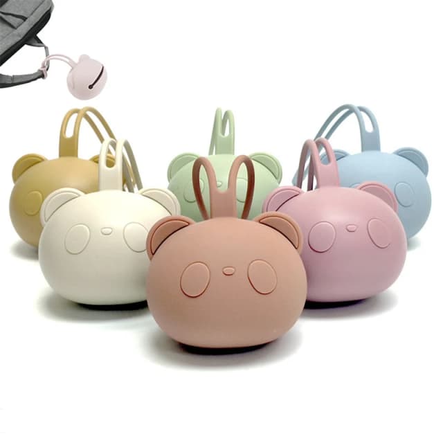Bolsa de almacenamiento de pezones de silicona para recién nacidos, soporte para chupete para niños, estuche para pezones con forma de oso, accesorios de caja de almacenamiento segura sin BPA, 1 Uds.