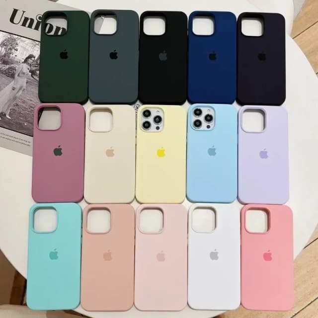 Fundas de silicona oficiales originales para iPhone 16 13 14 15 12 Pro Max funda para Apple iPhone 16Plus 16 14 15 13 12 Pro