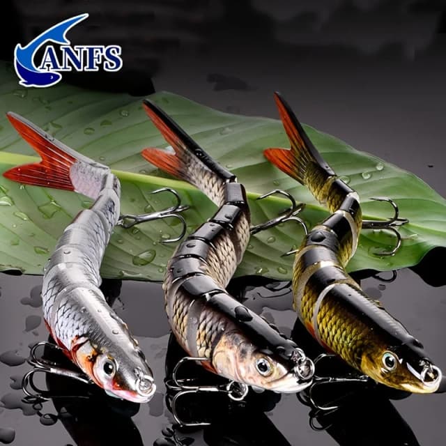Señuelos de pesca multiarticulados Swimbait manivela cebo de hundimiento lento cebo Artificial biónico agua dulce agua salada trucha pesca de lubina Acce