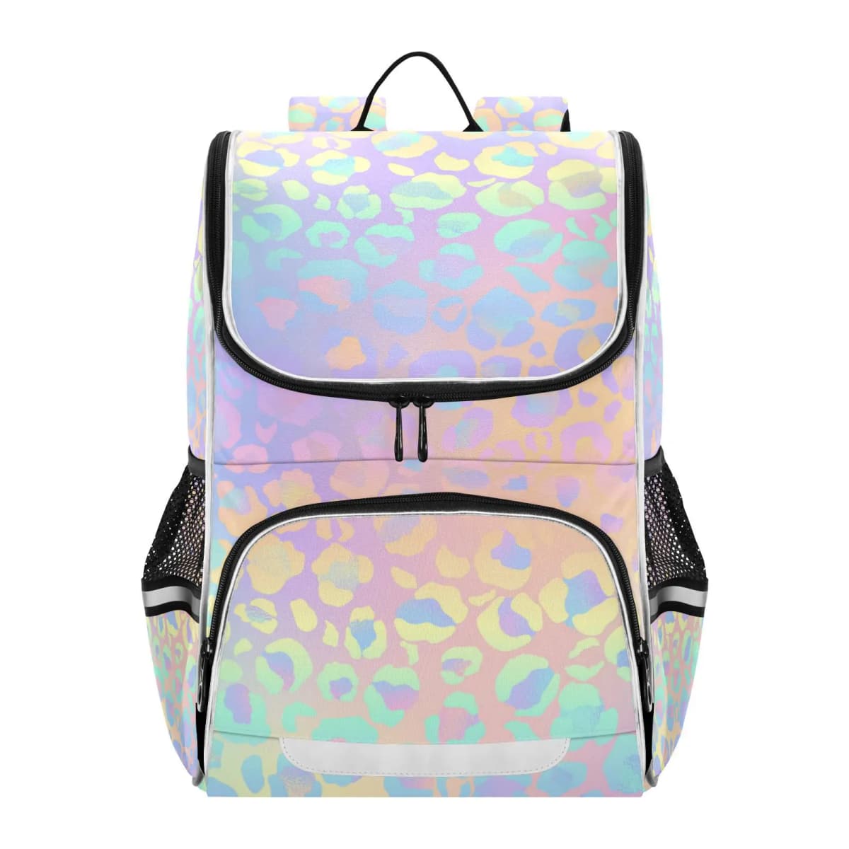 Nueva mochila escolar para niños, mochila para niñas, primaria, arcoíris, leopardo, teñido anudado, raya reflectante, bolsa para libros, mochilas japonesas con múltiples bolsillos