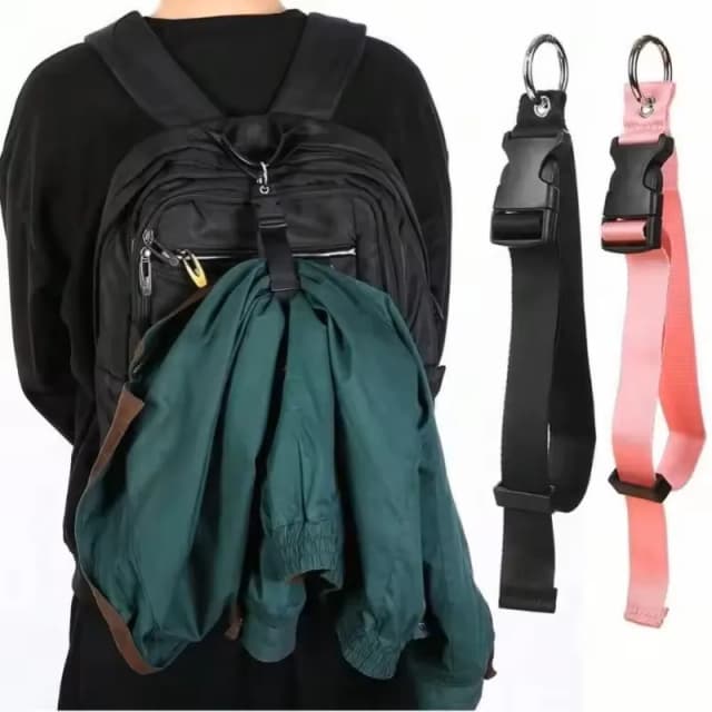 Correa de sujeción para equipaje de viaje, correa externa para mochila, correa portátil con hebilla de liberación, correa para equipaje adicional, soporte para chaqueta