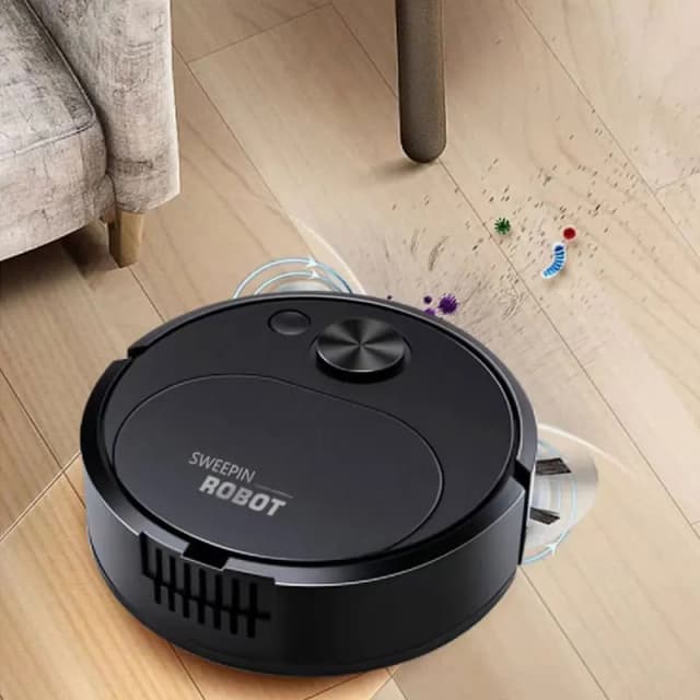 Robot Aspirador Inteligente USB 3 en 1, Inalámbrico, con Función de Fregado, 1800Pa, Limpieza Potente para Hogar y Oficina