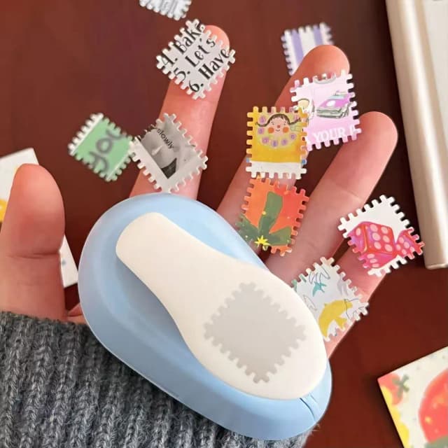 Herramienta de Estampado en Relieve de una Pieza, Perforadora para Diario, Herramienta de Estampado Creativa Hecha a Mano, Herramienta de Colección de Materiales para Diario.