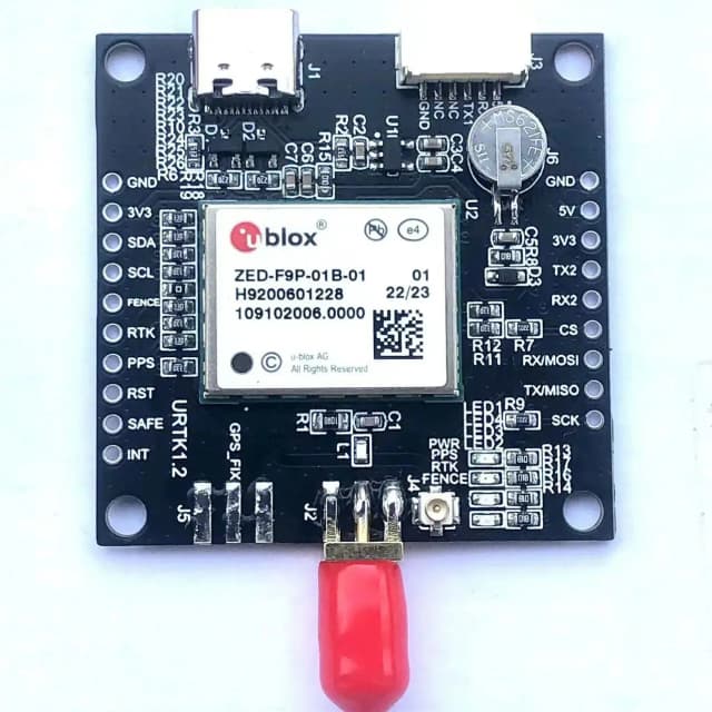 1PCS ZED-F9P-01B-01 Módulo de posicionamiento diferencial RTK a nivel centimétrico, módulo de navegación GPS, nuevo receptor de suministro, placa GNSS