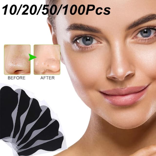 Tiras nasales de limpieza profunda Unisex para eliminación de acné y espinillas, pegatinas de cabeza negra para reducir los poros y la nariz, parche refrescante para el cuidado de la piel