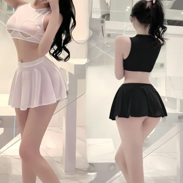 FREEAUCE 韓国黒プリーツミニスカート夏のファッション衣類ハイウエスト日本女の子 A ライン白ショートスカート女性のための