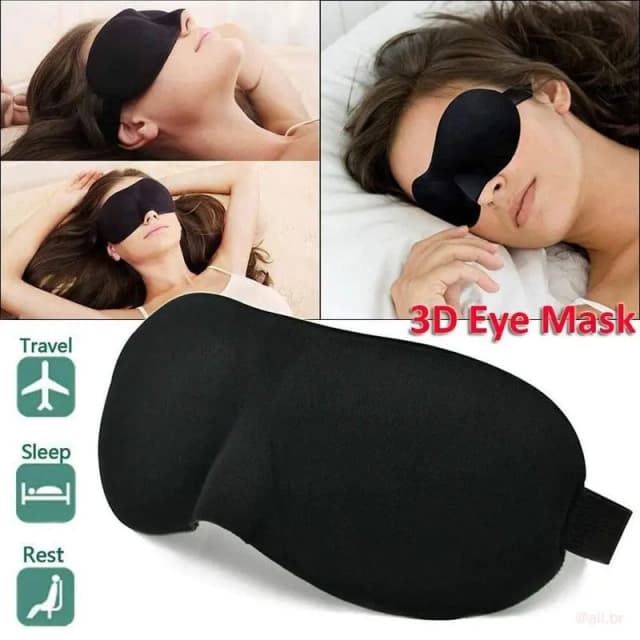 Máscara de ojos para dormir de esponja tridimensional, costura 3D sin costuras, sombreado multicolor, viaje