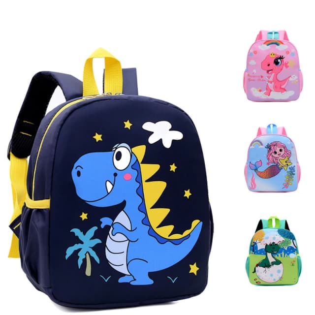 Mochilas bonitas de dinosaurio de dibujos animados para bebé, mochila escolar para guardería, mochilas escolares para niños y niñas, mochila ajustable con animales para chico