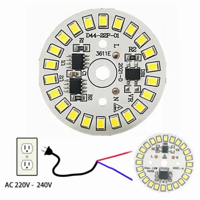 Chip LED para bombilla de lámpara 3W 5W 7W 9W 12W 15W SMD 2835 Chips de bombilla redonda Led cuentas de luz AC 220V-240V Chip de bombilla de foco de iluminación